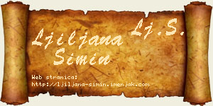 Ljiljana Simin vizit kartica